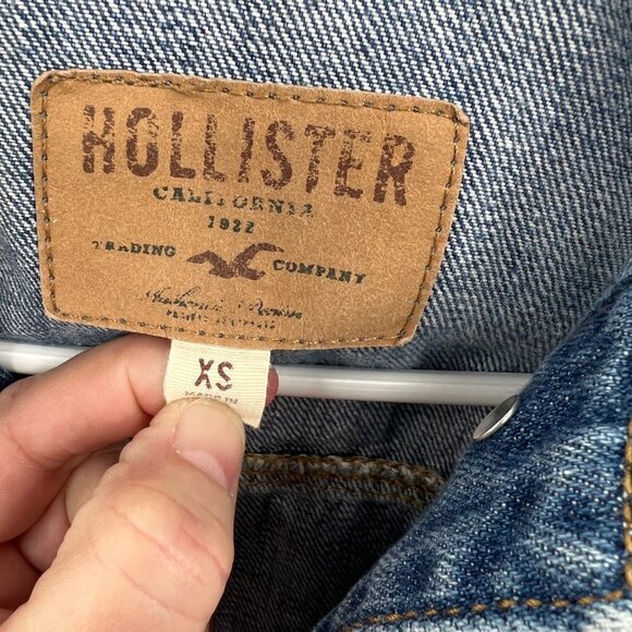 Girls Hollister Blue jean Vest size XS - Picture 6 of 7